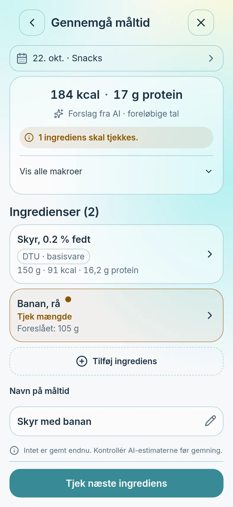 AI-resultat før gem