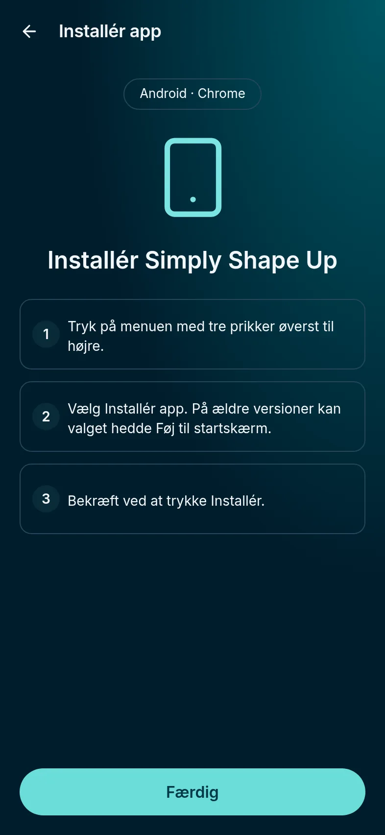 Installér app på Android