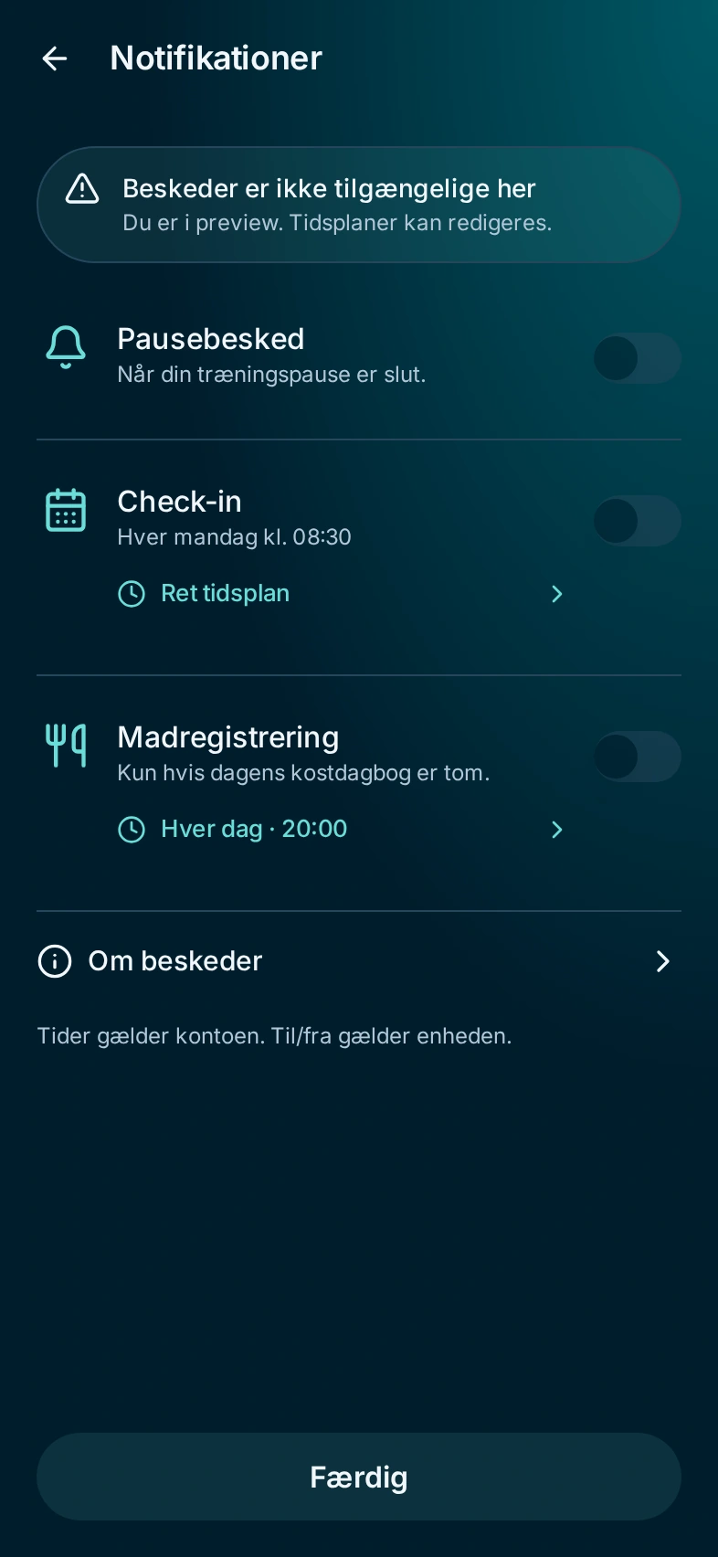 Notifikationer